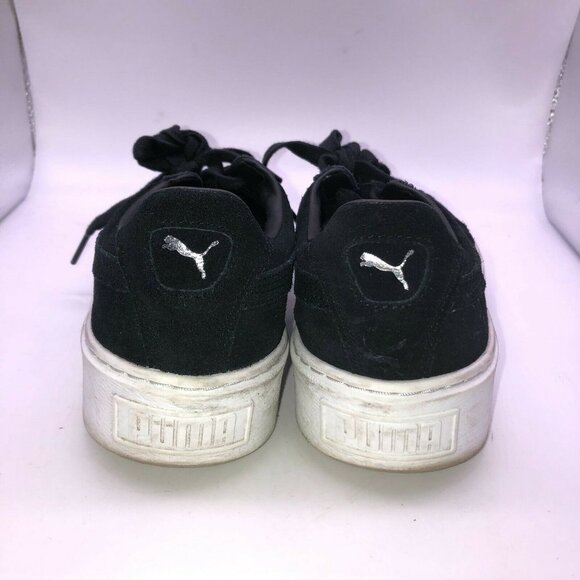 Puma Womens US 8 EU 38.5 Black Suede Platform Sneakers - Picture 5 of 9